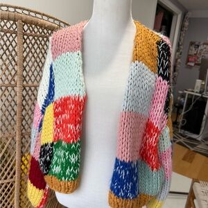 Colorful crotcheted sweater